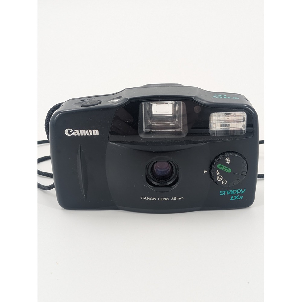 Canon Snappy LXII 35mm Film Point and Shoot Camera Vintage Black Snappy LX II